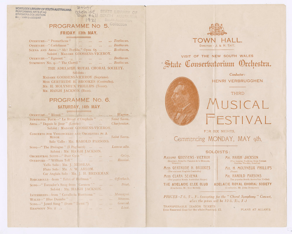 Third Musical Festival : [concert program], [1921]