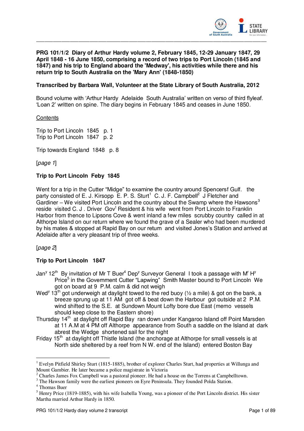 Diaries of Arthur Hardy, volume 2 [transcript]