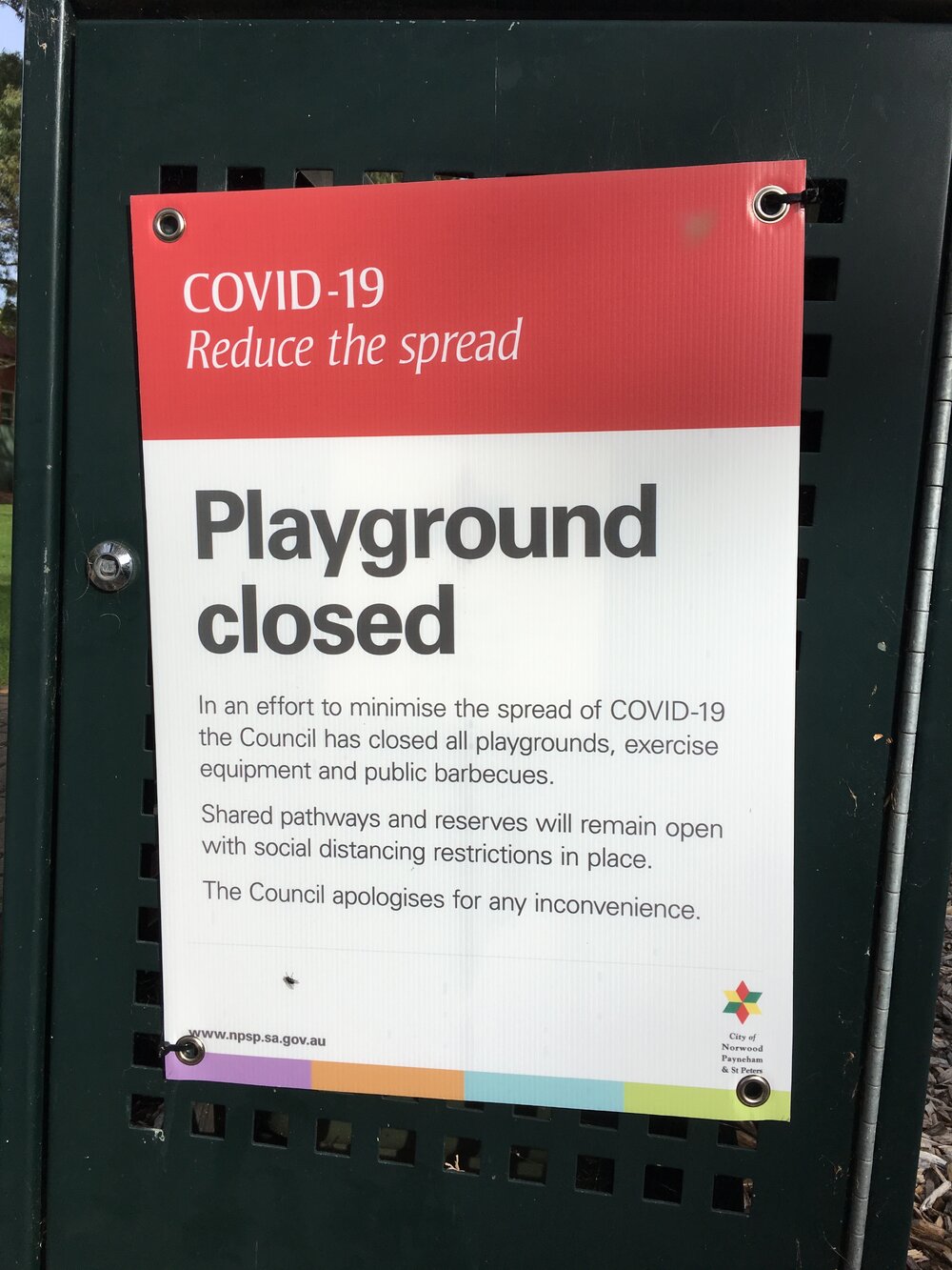 Playground closure: brutal!