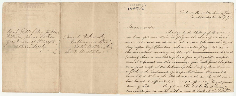 Letter from Adelaide River