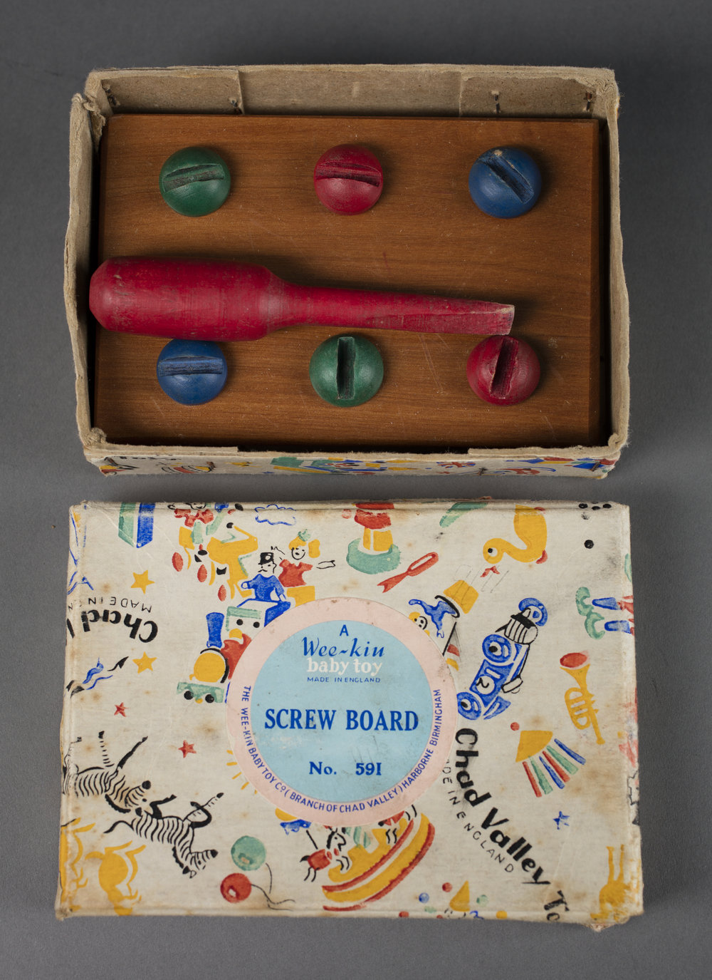 Toddler's wooden screw driver set