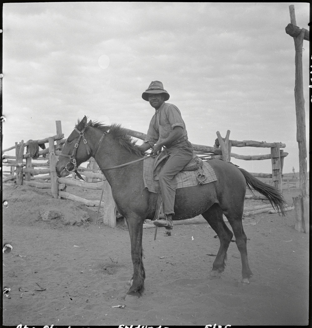 Aboriginal Stockman On Horseback State Library Of South Australia