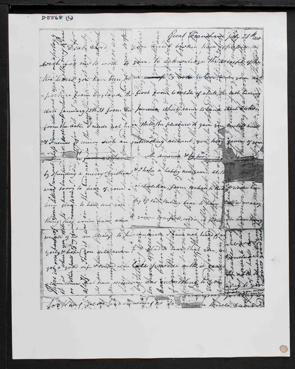 Letter to David Crafer