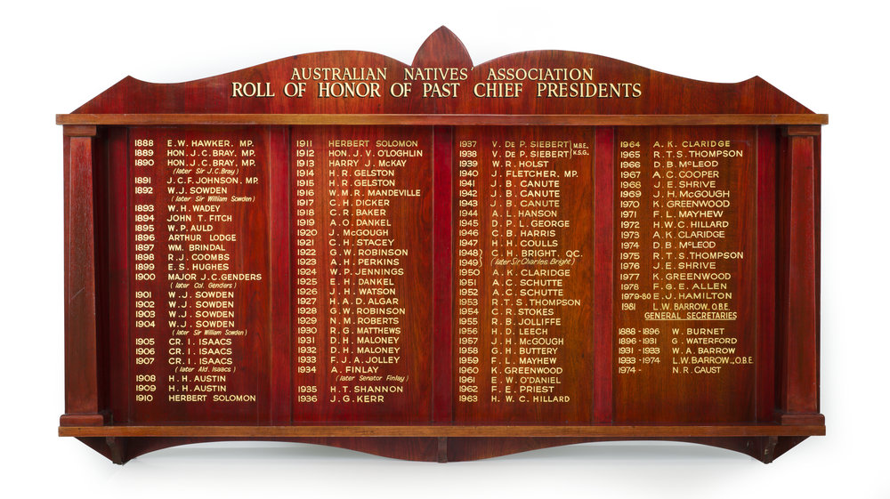 Wooden honour roll