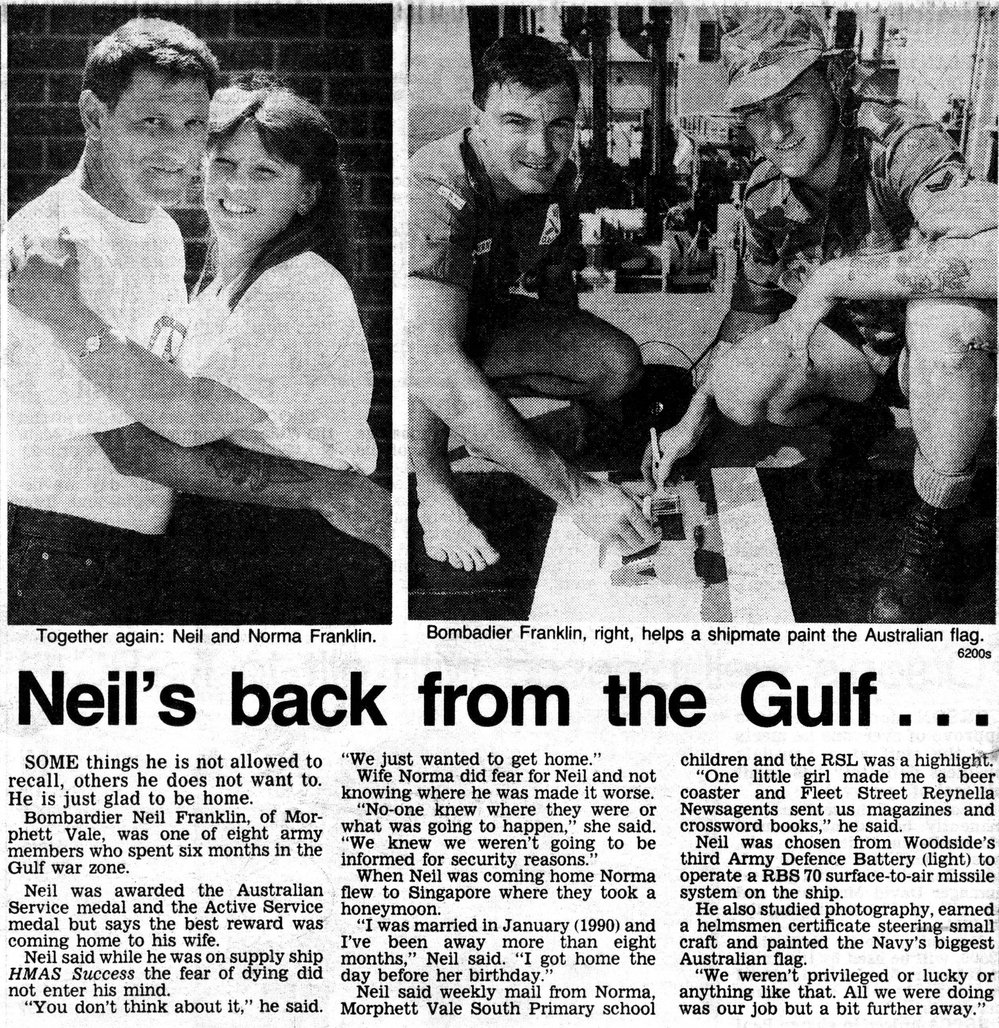 Neil's back from the Gulf...