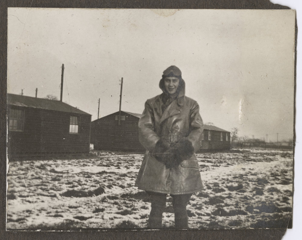 Airman Brown in a snowy field