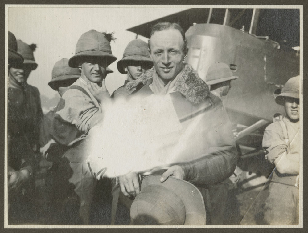 Ross Smith with the Vickers Vimy