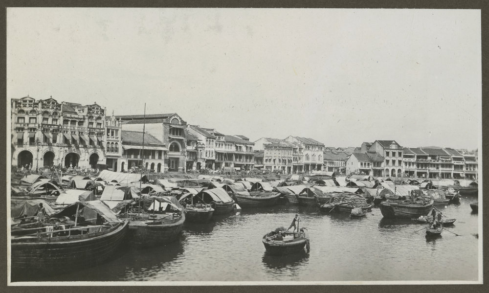 Boats on a river, Burma
