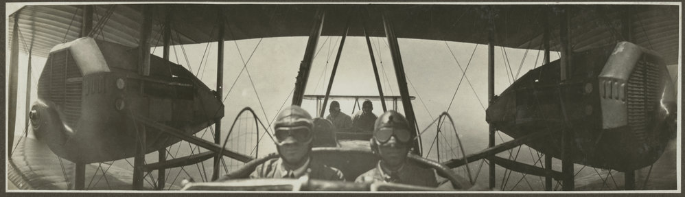 Vickers Vimy crew during flight