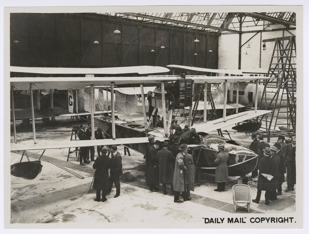 Crowd surrounding Vickers Viking