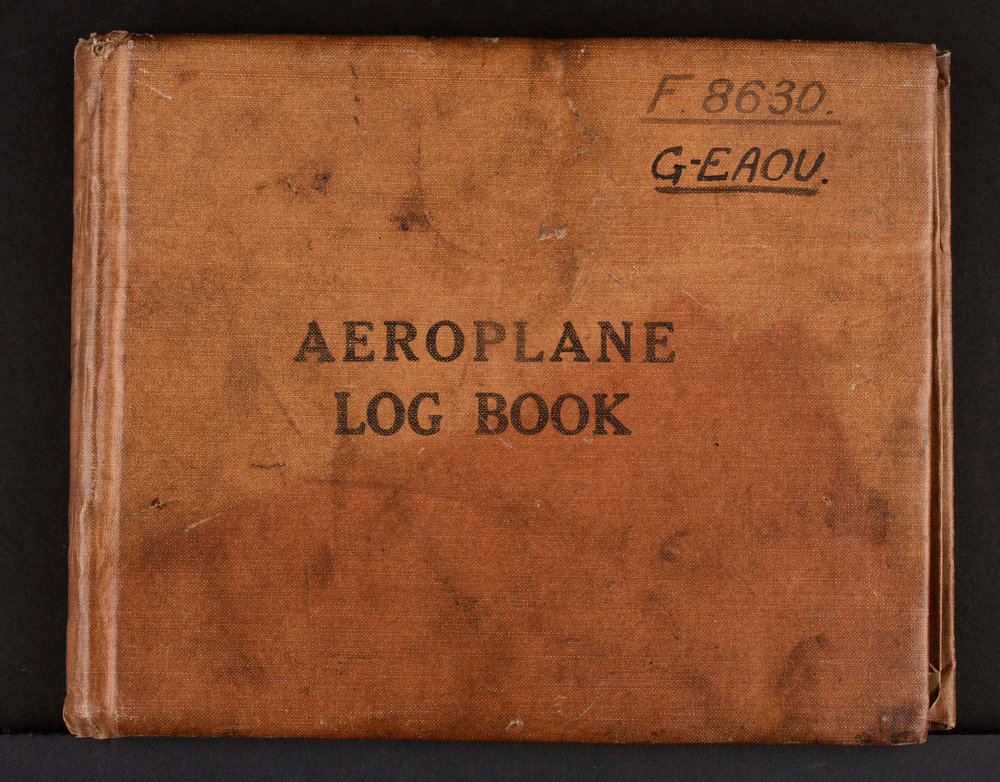Aeroplane Log Book for Vickers Vimy G-EAOU