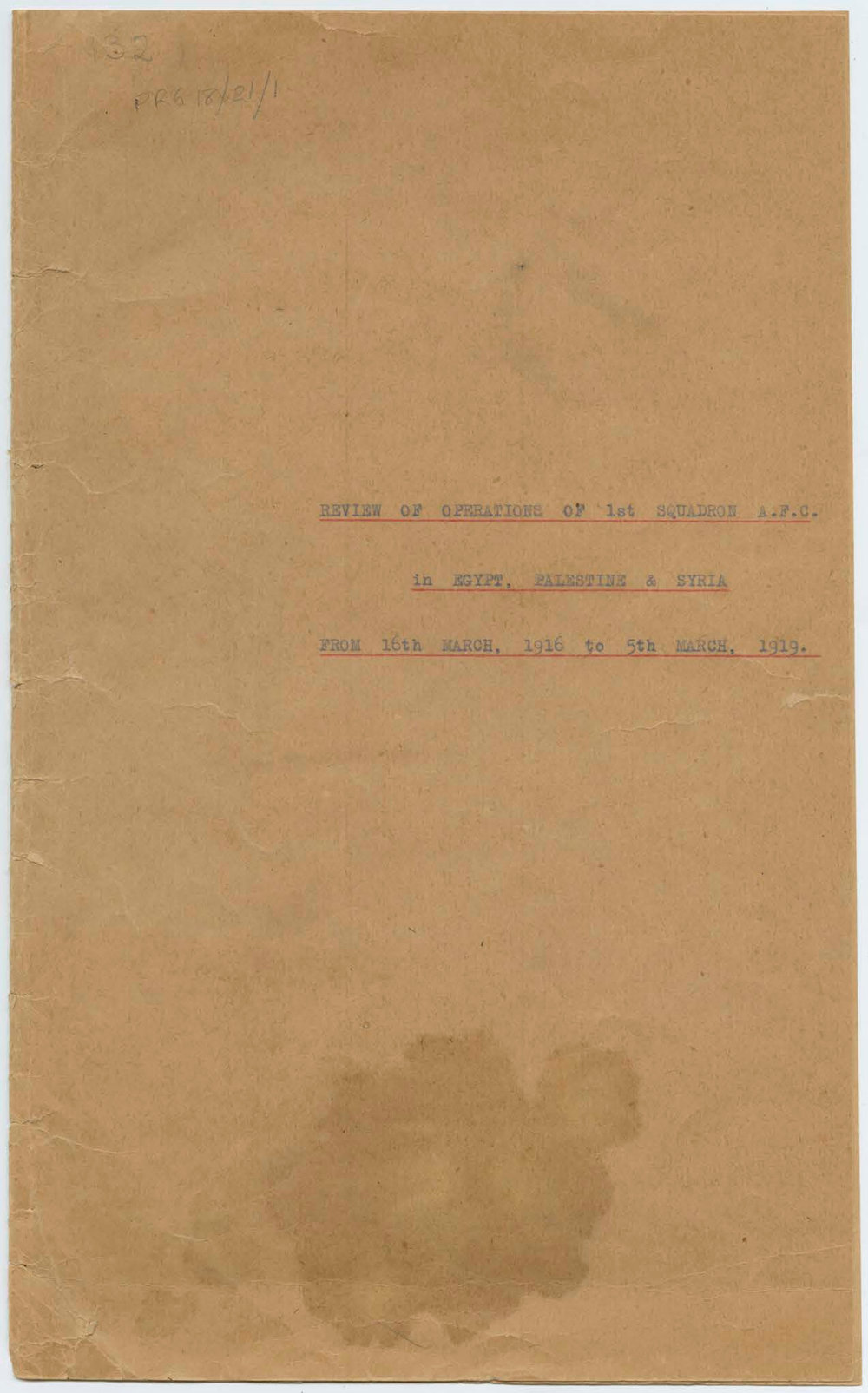 Evacuation of the aerodrome at Arak El Manshije