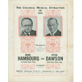 The colossal musical attraction of 1931