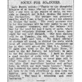 Socks for soldiers