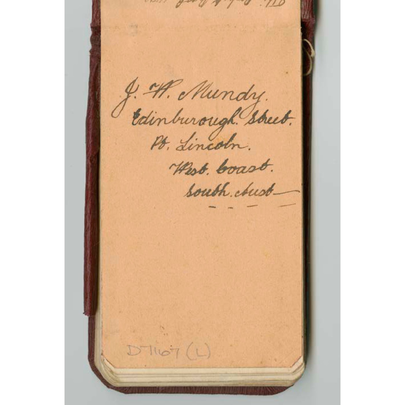 Diary of J.W. Mundy