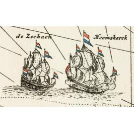 Tasman's ships Zeehaen and Heemskerck