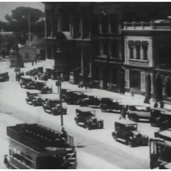 Procession of GM (Holden) cars through Adelaide
