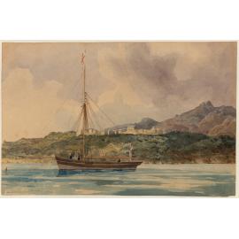 Sailing vessel in stream