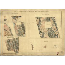 Newly opened country lands for selection April 13th 1880 [cartographic material] : Bowaka, Townsend, Minecrow, Lincoln, Penola