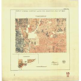 Newly opened country lands for selection July 20th 1880 [cartographic material] : Tomkinson, Cameron