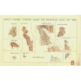 Newly opened country lands for selection April 25th [cartographic material] : Benara ....
