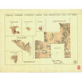 Newly opened country lands for selection July 17th 1883 [cartographic material] : Cavenagh ..