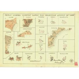Newly opened country lands for selection August 14th 1883 [cartographic material] : Haines..