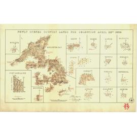 Newly opened country lands for selection April 22nd 1884 [cartographic material] : Encounter Bay ..