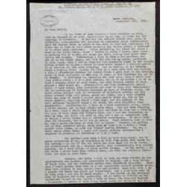 Letter from Richard Clode
