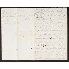 Letters to Capt. C.H. Bagot