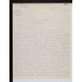 Letter to Messrs. Beresford and Morice