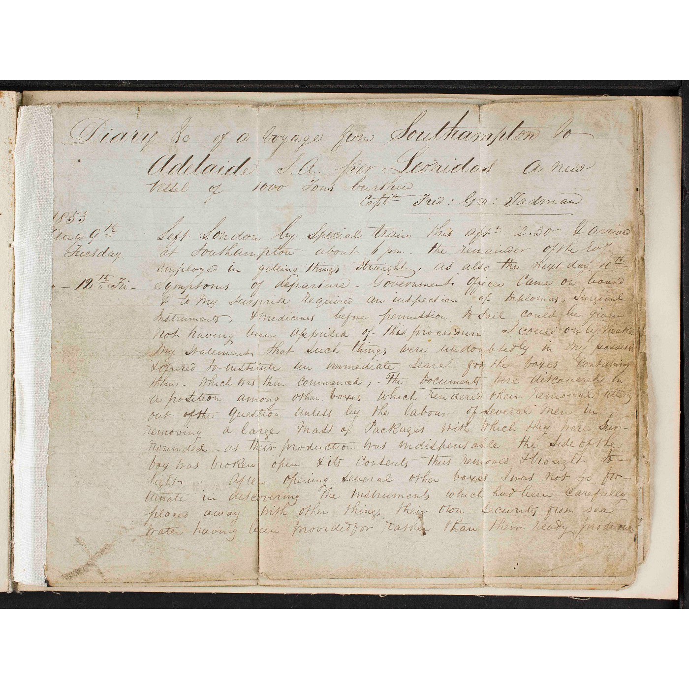 Diary and letter of George V. Birks