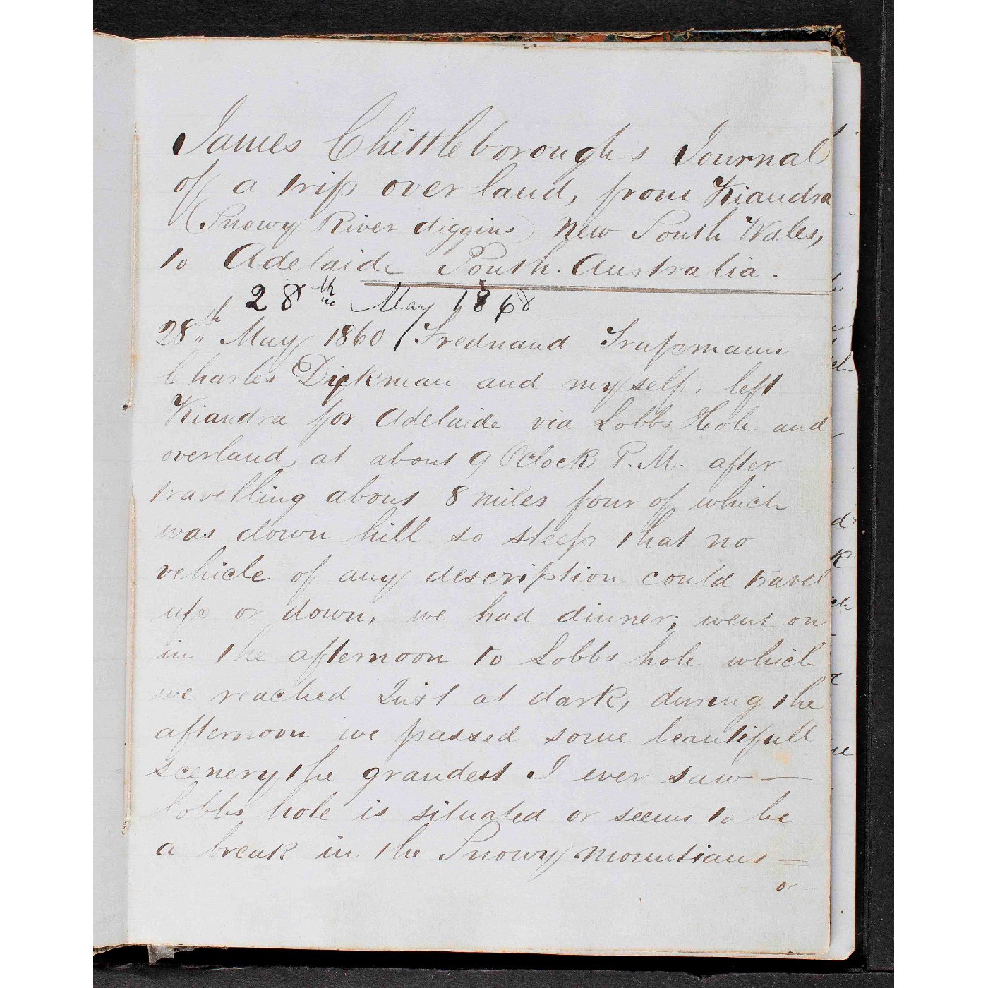 Diary of J. Chittleborough