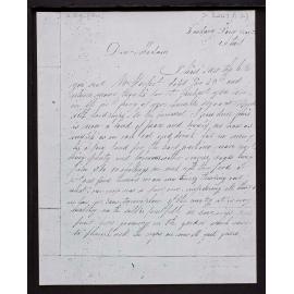 Letter from Alfred Wilson