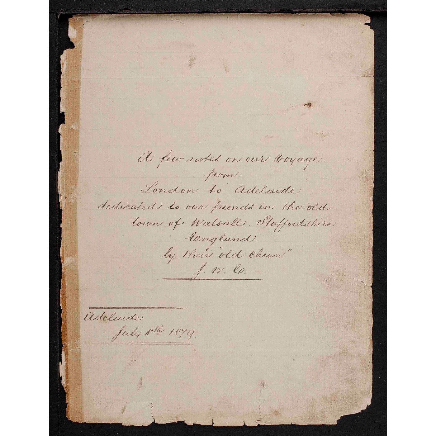 Diary of J.W. Coudrey