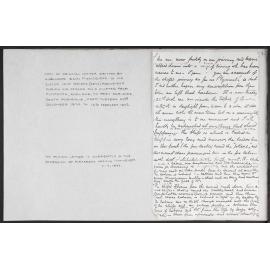 Letter from Alexander Bain Moncrieff