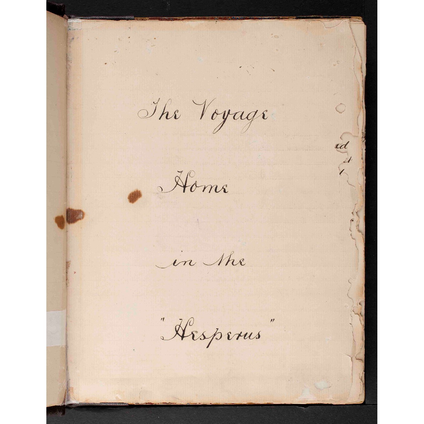 Diary of Walter J.P. Chambers