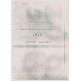 Diary of George Walker