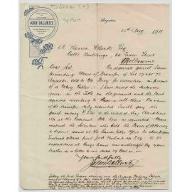 Letter to Mr and Mrs A. Warren Clark