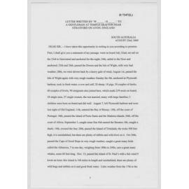 Letter from William Hancox