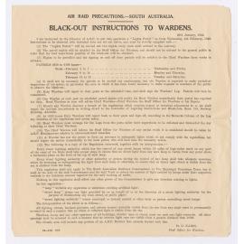 Air raid precautions : black-out instructions