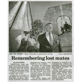 Remembering lost mates