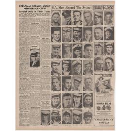 S.A. men aboard the Sydney: Personal details about members of crew