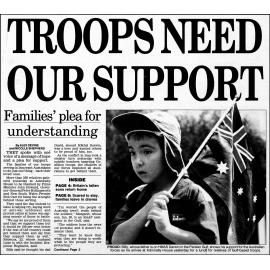 Troops need our support: Families' plea for understanding