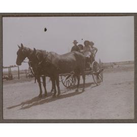 Group in a carriage at Mutooroo Station