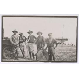 Ross Smith with group at Jenin aerodrome
