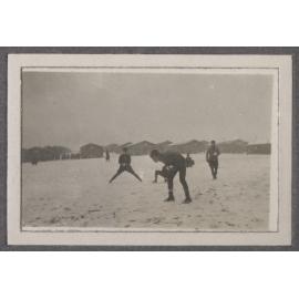 Australian troops in the snow, Weymouth Camp