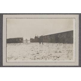 Australian troops in the snow at Weymouth Camp