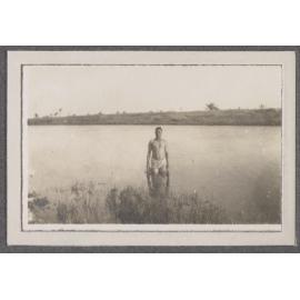 Man in river