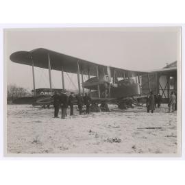 Vickers Vimy being prepared to take off from Houslow
